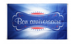 Bon Anniversaire Flag for balcony - 3 x 5 ft.