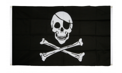 Pirate Skull and Bones Flag for balcony - 3 x 5 ft.