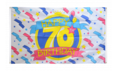 Happy Birthday 70 Flag for balcony - 3 x 5 ft.