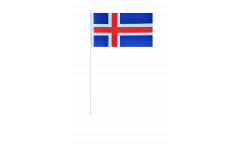Iceland paper flags -  4.7 x 7 inch / 12 x 24 cm 