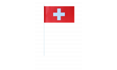 Switzerland paper flags -  4.7 x 7 inch / 12 x 24 cm 