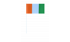 Ivory Coast paper flags -  4.7 x 7 inch / 12 x 24 cm 