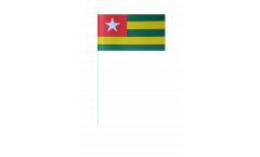 Togo paper flags -  4.7 x 7 inch / 12 x 24 cm 