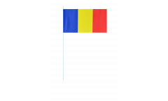 Rumania paper flags -  4.7 x 7 inch / 12 x 24 cm 