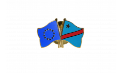Europe - Democratic Republic of the Congo Friendship Flag Pin, Badge - 22 mm