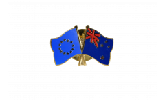 Europe - New Zealand Friendship Flag Pin, Badge - 22 mm