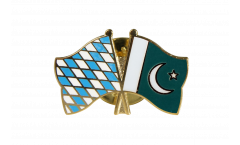 Bavaria - Pakistan Friendship Flag Pin, Badge - 22 mm