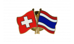 Switzerland - Thailand Friendship Flag Pin, Badge - 22 mm