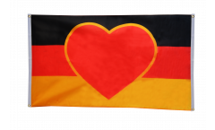 Germany Heart Flag Flag for balcony - 3 x 5 ft.