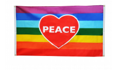Rainbow Heart Flag Flag for balcony - 3 x 5 ft.