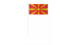 North Macedonia paper flags -  4.7 x 7 inch / 12 x 24 cm 