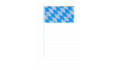 Germany Bavaria without crest paper flags -  4.7 x 7 inch / 12 x 24 cm 