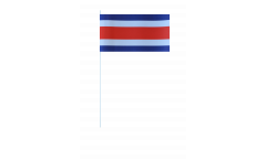 Costa Rica without coat of arms paper flags -  4.7 x 7 inch / 12 x 24 cm 