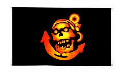 Pirate golden with Anchor Flag for balcony - 3 x 5 ft.