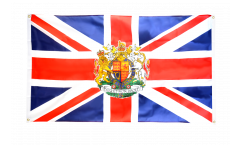 Great Britain with coat of arms Flag for balcony - 3 x 5 ft.