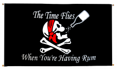 Pirate The Time Flies When You Are Having Fun Flag for balcony - 3 x 5 ft.