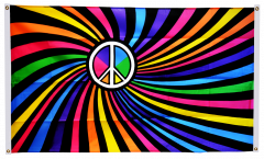 Rainbow Peace Swirl Flag for balcony - 3 x 5 ft.