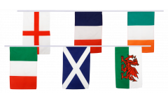 Six Nations Championship Bunting Flags - 12 x 18 inch