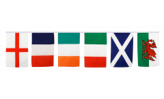 Six Nations Championship Bunting Flags - 5.9 x 8.65 inch