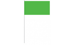 Unicolor green paper flags -  4.7 x 7 inch / 12 x 24 cm 