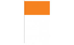 Unicolor orange paper flags -  4.7 x 7 inch / 12 x 24 cm 
