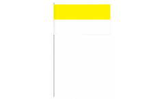 Stripe yellow-white paper flags -  4.7 x 7 inch / 12 x 24 cm 