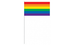 Rainbow paper flags -  4.7 x 7 inch / 12 x 24 cm 