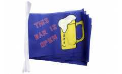 Beer This Bar is Open Bunting Flags - 5.9 x 8.65 inch