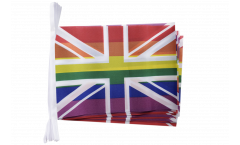 Great Britain Rainbow Bunting Flags - 5.9 x 8.65 inch