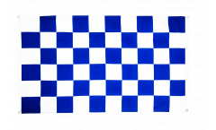 Checkered blue-white Flag for balcony - 3 x 5 ft.