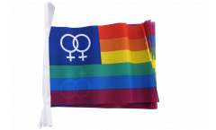 Rainbow Lesbian Venus Women Bunting Flags - 5.9 x 8.65 inch