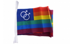 Rainbow Gay Mars Men Bunting Flags - 5.9 x 8.65 inch