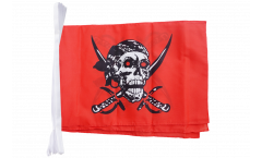 Pirate on red shawl Bunting Flags - 12 x 18 inch