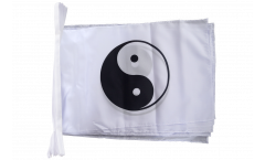 Ying and Yang, white Bunting Flags - 12 x 18 inch