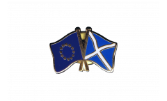 European Union EU - Scotland Friendship Flag Pin, Badge - 22 mm