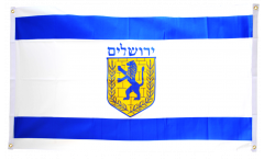 Israel Jerusalem Flag for balcony - 3 x 5 ft.