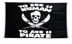 Pirate To Err is Human, to Arr is Pirate Flag for balcony - 3 x 5 ft.