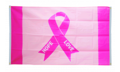 Pink Ribbon Flag for balcony - 3 x 5 ft.