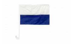 Stripe white blue Car Flag - 12 x 16 inch