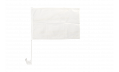 Unicolor white Car Flag - 12 x 16 inch