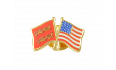 Basse Normandie - USA Friendship Flag Pin, Badge - 22 mm