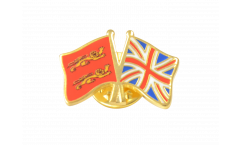 Basse Normandie - Great Britain Friendship Flag Pin, Badge - 22 mm