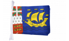 Saint Pierre and Miquelon Bunting Flags - 5.9 x 8.65 inch