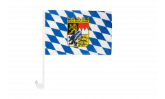 Germany Bavaria with coat of arms Car Flag - 12 x 16 inch
