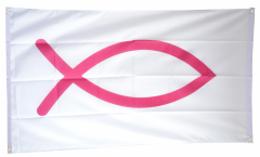 Ichthys Ichthus Flag for balcony - 3 x 5 ft.