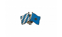 Bavaria - Kazakhstan Friendship Flag Pin, Badge - 22 mm