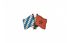 Bavaria - Hong Kong Friendship Flag Pin, Badge - 22 mm