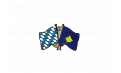 Bavaria - Kosovo Friendship Flag Pin, Badge - 22 mm