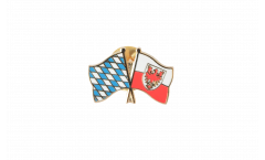 Bavaria - South Tyrol Friendship Flag Pin, Badge - 22 mm