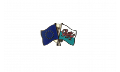 Europe - Wales Friendship Flag Pin, Badge - 22 mm